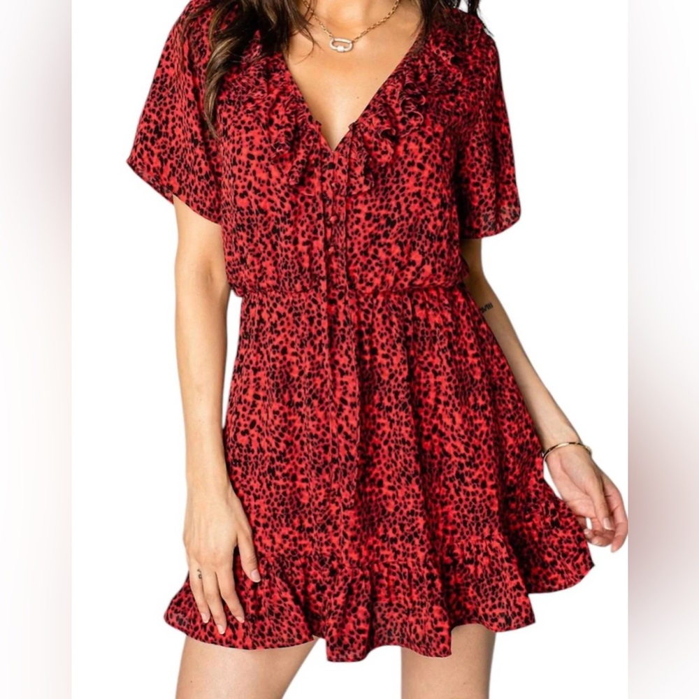 Buddy Love Trixie Animal Print Mini Dress